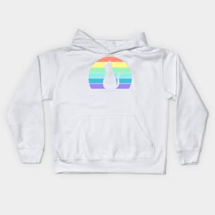 Cute Cat Rainbow Kids Hoodie